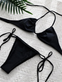 Micro Triangle Tie Side Bikini Swimsuit