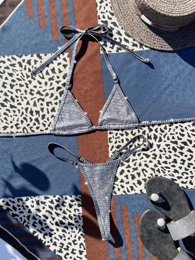Micro Triangle Thong Bikini Swimsuit